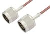 75 Ohm N Male to 75 Ohm N Male Cable 12 Inch Length Using 75 Ohm RG179 Coax, RoHS - PE3307LF-12 - Pasternack