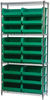 Akro-Mils Akrobin 2000 lb Adjustable Green Chrome Steel Open Adjustable Fixed Shelving System - 18 Bins - 2000 lb Total Capacity - AWS143630250 GREEN - AWS143630250 GREEN - R. S. Hughes Company, Inc.