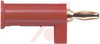 Plug; Banana Plug; 5 A; Red; Brass; Beryllium Copper; 2500 Vrms (Max.); 50 degC - 70197975 - Allied Electronics, Inc.