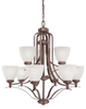 PL812923L Mid. Chandeliers-Glass Up - 431596 - Capital Lighting, Inc.