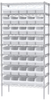 Akro-Mils Shelfmax 2000 lb Adjustable White Chrome Steel Open Adjustable Fixed Shelving System - 40 Bins - 2000 lb Total Capacity - AWS183630098 WHITE - AWS183630098 WHITE - R. S. Hughes Company, Inc.
