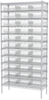 Akro-Mils 2000 lb Adjustable Clear Chrome Steel Open Adjustable Fixed Shelving System - 36 Bins - 2000 lb Total Capacity - AWS143630170SC -- AWS143630170SC - Image