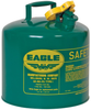 Eagle Green Galvanized Steel 5 gal Safety Can - 13 1/2 in Height - 12 1/2 in Overall Diameter - 048441-00356 - 048441-00356 - R. S. Hughes Company, Inc.