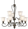 Mid. Chandeliers-Glass Up - 600301 - Light Center (The)