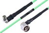 Temperature Conditioned SMA Male Right Angle to N Male Right Angle Low Loss Cable 12 Inch Length Using PE-P160LL Coax - PE3M0203-12 - Pasternack