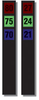 Digi-Temp 7 Level Vertical Reversible Thermochromic Liquid Crystal Thermometer -- 2005A/B - Image