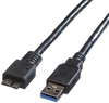 Usb Cable, 3.0 A-Micro B Plug, 2M, Blk; Connector To Connector Roline - 43AC9790 - Newark, An Avnet Company