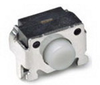 Switch Tactile OFF (ON) SPST Round Button Gull Wing 0.05A 12VDC 100000Cycles 1.57N SMD T/R -- 791-1977067-1 - Image