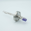 Thermocouple-Power Feedthrough, 1 Pair Type E, w/ Miniature TC Connector, 5000 Volts, 15 Amps, 2 Pins, 2.75″ Conflat Flange - A2277-8-CF - MPF Products, INC.