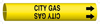 Brady Bradysnap-On B-915 Yellow Plastic Snap-On Pipe Marker - 1 1/4 in Character Height - Printed Msg = CITY GAS - 4027-C - 754473-47497 - R. S. Hughes Company, Inc.