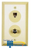 Allen Tel Plastic Flush Wall Plate Combination - CT104F - TelephoneStuff.com