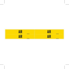 Brady B-946 Black on Yellow Vinyl Self-Adhesive Pipe Marker - 1 1/8 in Height - 3/4 in Character Height - 7 in Length - Printed Msg = AIR - 7005-4 - 754476-77267 - R. S. Hughes Company, Inc.