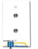 Ideal Dual, CATV Coax, White Wall Plate, 100/box - 86-203 - TelephoneStuff.com