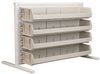 Akro-Mils Ready Space 98536 100 lb White Powder Coated Steel Double Sided Double Sided Louvered Bench Rack - 37 3/4 in Overall Length - 22 1/2 in Width - 26 3/8 in Height - 98536220SD - 98536220SD - R. S. Hughes Company, Inc.