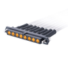10 Pos. Female Receptacle SIL 16 AWG Straight Cable Assembly, 500mm, single-end, Slotted Jackscrews -- M80-FC327F1-10-0500L - Image