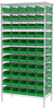 Akro-Mils Shelfmax 2000 lb Adjustable Green Chrome Steel Open Adjustable Fixed Shelving System - 60 Bins - 2000 lb Total Capacity - AWS183630138 GREEN - AWS183630138 GREEN - R. S. Hughes Company, Inc.