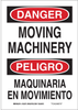 Brady B-555 Aluminum Rectangle White Machine & Equipment Sign - 7 in Width x 10 in Height - Language English / Spanish - 125271 - 754473-72902 - R. S. Hughes Company, Inc.