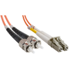 Amphenol FO-DUALSTLC00-001 ST-LC Duplex Multimode 62.5/125 Fiber Optic Patch Cable (OFNR Riser) - 2 x ST Male to 2 x LC Male 1m - Image