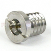 Full Detent Mini SMP Male (Plug) to Mini SMP Male (Plug) Full Detent Threaded Adapter, Passivated Stainless Steel Body - SM8895 - Fairview Microwave Inc.