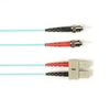1-m, ST-SC, 50-Micron, Multimode, Plenum, Aqua Fiber Optic Cable -- FOCMP50-001M-STSC-AQ - Image
