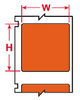 Brady B-652 Orange Polyimide Thermal Transfer Die-Cut Thermal Transfer Printer Label Roll - 0.5 in Width - 1/2 in Height - CL-305-652 - 662820-32447 - R. S. Hughes Company, Inc.