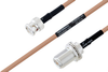 MIL-DTL-17 BNC Male to N Female Bulkhead Cable 60 Inch Length Using M17/128-RG400 Coax - PE3M0060-60 - Pasternack
