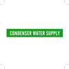 Brady B-946 White on Green Vinyl Self-Adhesive Pipe Marker - 2 1/4 in Height - 2 in Character Height - 14 in Length - Printed Msg = CONDENSER WATER SUPPLY - 7069-1 - 754476-79802 - R. S. Hughes Company, Inc.