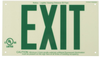 Brady Bradyglo B-347 Polyester / Polystyrene Rectangle White Exit Sign - 15 in Width x 8.5 in Height - Glow in the Dark - TEXT: EXIT - 87808B - 754476-87808 - R. S. Hughes Company, Inc.