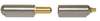 Hinges, Weld-On Bullet Hinges, Plain Steel with Brass Pin -- PBWM032FP-GF - Image