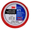 3M 471 Red Marking Tape - 1 in Width x 36 yd Length - 5.2 mil Thick - 68821 - 051115-68821 - R. S. Hughes Company, Inc.
