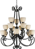 2250-15-64 Large Chandeliers-Glass Shade - 416508 - Capital Lighting, Inc.