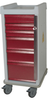 MR-Conditional Narrow Six Drawer Emergency Cart Breakaw.. - MRN6B - Harloff Company, Inc. (The)