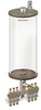 Levelux Clear View Multiple Feed Manual Lubricator, 1 gal Acrylic Reservoir, 6 Feeds, 1/4” OD Tube Outlets - B5178-128AB061W - Oil-Rite Corp.