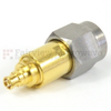 2.4mm Male (Plug) to Mini SMP Female (Jack) Push-On Adapter, Passivated Stainless Steel Body, 1.25 VSWR -- SM8934 - Image