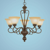 Mid. Chandeliers-Glass Up - 734031 - Capital Lighting, Inc.