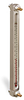 Aluminum Liquid Level Gage with Card Thermometer and Shut-off, 11” Centerline, Front Mount 1/2