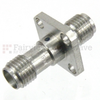 SMA Female (Jack) to SMA Female (Jack) 4 Hole Flange Adapter, Passivated Stainless Steel Body, High Temp, 1.25 VSWR - SM4959 - Fairview Microwave Inc.