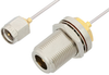 SMA Male to N Female Bulkhead Cable 24 Inch Length Using PE-SR047AL Coax - PE34151LF-24 - Pasternack