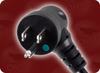 NEMA 5-15P HG 45 ANGLE to IEC-60320-C13 RIGHT ANGLE HOME // Power Cords // Hospital Grade Power Cords // Black Plugs And Connectors -- 0281.129