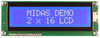 Lcd Display, Cob, 16 X 2, Blue Stn, 3.3V Rohs Compliant Midas - 56AJ9997 - Newark, An Avnet Company