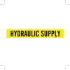 Brady B-946 Black on Yellow Vinyl Self-Adhesive Pipe Marker - 4 in Height - 3 1/2 in Character Height - 24 in Length - Printed Msg = HYDRAULIC SUPPLY - 7155-1HV - 754476-81313 - R. S. Hughes Company, Inc.