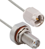 Coax Cable, Sma Plug-Blkhd Jack/6; Connector To Connector Amphenol Sv Microwave - 37AJ2310 - Newark, An Avnet Company