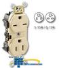 Leviton Back and Side Wired Dual Voltage Duplex Receptacle -- 5292 - Image