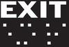 Brady B-81 Plastic Rectangle Brown Exit Sign - 8 in Width x 2 in Height - TEXT: EXIT - 70141 - 754476-70141 - R. S. Hughes Company, Inc.