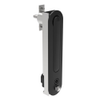 Multipoint Compression Latch, Steel Mounting Hardware, Locking, Bellcore Electronics Key with Padlock Hasp, Counter-clockwise Swing, Zinc Alloy, Black -- CR-19-54-25 - Image
