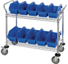 Quickpick Bin Cart, 2Shelf, 10Bins, Blu; No. Of Bins Quantum Storage - 44AC7932 - Newark, An Avnet Company