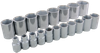 19 Pieces 6 Point Standard SAE Socket Set - 35020 - Gray Tools Canada Inc.