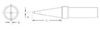 Weller Conical Tip PTP7B - Conical Tip - 0.62 in Tip Length - 0.031 in Tip Width - 0.012 in Thick - 037103-47772 - R. S. Hughes Company, Inc.