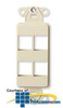 Leviton QuickPort Decora Multimedia Insert - 4 Port - 41644 - TelephoneStuff.com