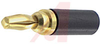 Plug; Banana, Miniature; 5 A; Black; Gold, over Brass; 2500 VDC; 80 degC; Nyl - 70198044 - Allied Electronics, Inc.